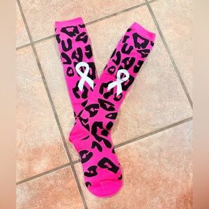 Pink high Cheetah socks